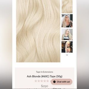 24” Bombay human hair extensions in ash blonde